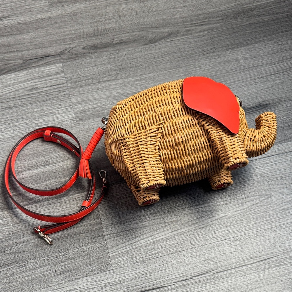 Kate Spade wicker elephant bag